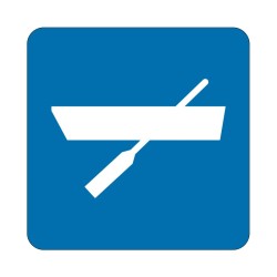 Panneau fluvial E19 - Navigation autorisée pour les bateaux qui ne sont ni motorisés ni à voile