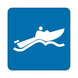 Panneau fluvial E21 - Zone autorisée pour la navigation à grande vitesse