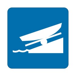 Panneau fluvial E22 - Autorisation de mettre des embarcations à l'eau ou de les en retirer