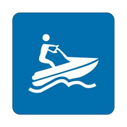 Panneau fluvial E24 - Motos nautiques autorisées