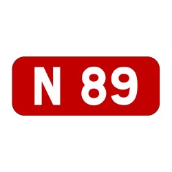 Panneau cartouche autoroute et route national E42 en aluminium