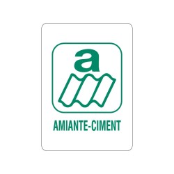 Panneau déchèterie amiante en adhésif, alu Dibond et PVC