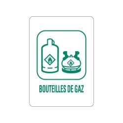 Panneau déchèterie bouteilles de gaz en adhésif, alu Dibond et PVC