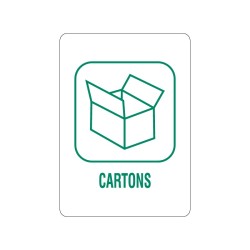 Panneau déchèterie cartons en adhésif, alu Dibond et PVC