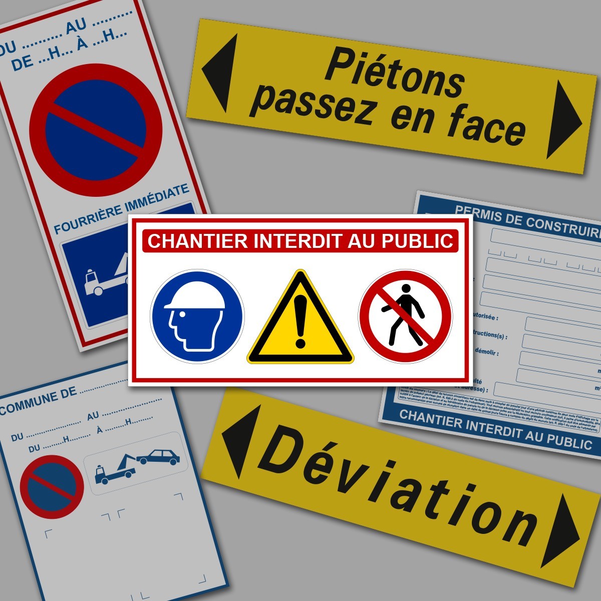 Panneaux de signalisation de travaux / chantier